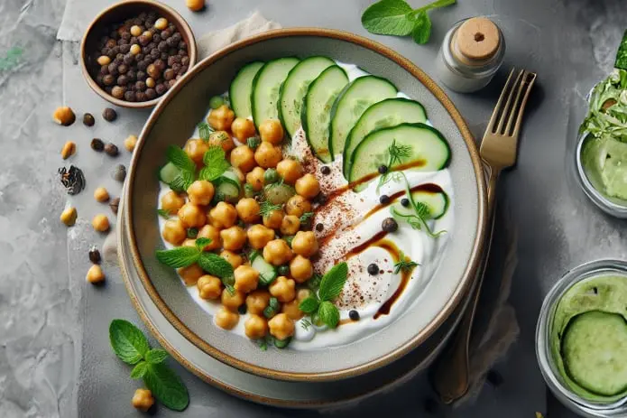 Garbanzos-y-Pepino-con-Aderezo-de-Yogur